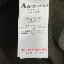 Load image into Gallery viewer, Aquascutum Khaki Green Full Zip Logo Hoody - Large (L) PTP 22"