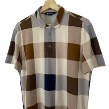 Load image into Gallery viewer, Aquascutum Block Check Short Sleeved Polo - Medium (M) PTP 21.25"