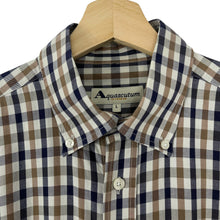 Load image into Gallery viewer, Aquascutum House Check Long Sleeved Shirt - Large (L) PTP 25"
