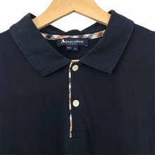 Load image into Gallery viewer, Aquascutum Navy / Check Short Sleeved Polo - Extra Large (XL) PTP 22.5"