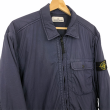 Load image into Gallery viewer, Stone Island Purple Zip Up Overshirt - Large (L) PTP 20.5"