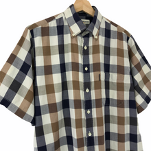 Load image into Gallery viewer, Aquascutum Block Check Short Sleeved Shirt - Medium (M) PTP 23.75"