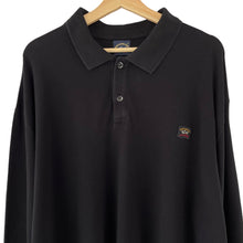 Load image into Gallery viewer, Paul and Shark Black Long Sleeved Polo - Five Extra Large (5XL) PTP 30.25"