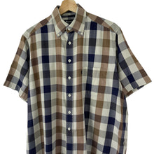 Load image into Gallery viewer, Aquascutum Block Check Short Sleeved Shirt - Medium (M) PTP 23"