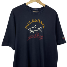 Load image into Gallery viewer, Paul and Shark Navy Short Sleeved Logo T-Shirt - Extra Large (XL) PTP 23.5"