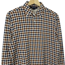 Load image into Gallery viewer, Aquascutum House Check Long Sleeved Polo - Small (S) PTP 20.5"