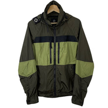 Load image into Gallery viewer, Ma.Strum Khaki Multi Pocket Hooded Crystal Nylon Jacket - Small (S) PTP 21.25"