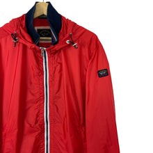 Load image into Gallery viewer, Paul and Shark Red Hooded Logo Jacket - Large (L) PTP 21.5"
