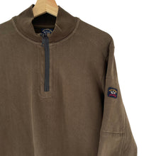 Load image into Gallery viewer, Paul and Shark Khaki Half Zip Sweater - Medium (M) PTP 21.75"