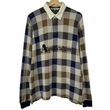 Load image into Gallery viewer, Aquascutum Block Check Long Sleeved Rugby Shirt - Large (L) PTP 22.75"
