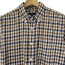 Load image into Gallery viewer, Aquascutum House Check Short Sleeved Shirt - Large (L) PTP 21"