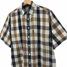 Load image into Gallery viewer, Aquascutum Block Check Short Sleeved Shirt - Medium (M) PTP 23.75"