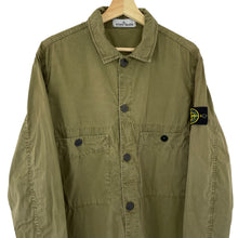 Load image into Gallery viewer, Stone Island Khaki Double Pocket Overshirt - Large (L) PTP 23.25"