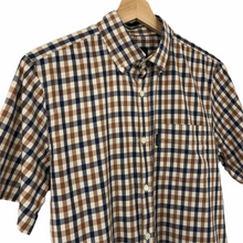 Load image into Gallery viewer, Aquascutum House Check Short Sleeved Shirt - Medium (M) PTP 20.5"