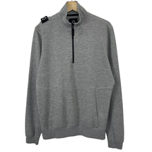 Load image into Gallery viewer, Ma.Strum Grey Half Zip Pullover Sweater - Medium (M) PTP 21"
