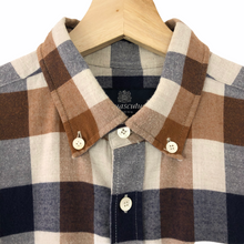 Load image into Gallery viewer, Aquascutum Flannel Block Check Long Sleeved Shirt - Medium (M) PTP 20.25"