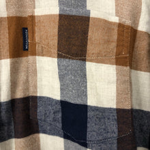 Load image into Gallery viewer, Aquascutum Flannel Block Check Long Sleeved Shirt - Large (L) PTP 21.25"