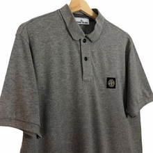 Load image into Gallery viewer, Stone Island Grey Short Sleeved Polo - Large (L) PTP 20.75"