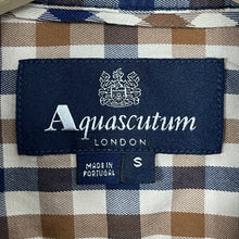 Load image into Gallery viewer, Aquascutum House Check Long Sleeved Shirt - Small (S) PTP 19"