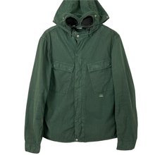 Load image into Gallery viewer, C.P Company Green Goggle Hooded Overshirt - Extra Large (XL) PTP 21.5"