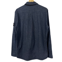 Load image into Gallery viewer, Stone Island Navy Blue Denim Full Zip Pocket Overshirt - Large (L) PTP 21"