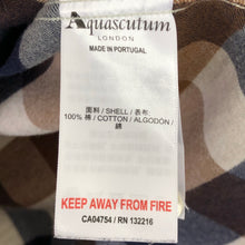 Load image into Gallery viewer, Aquascutum Flannel Block Check Long Sleeved Shirt - Medium (M) PTP 20.25"