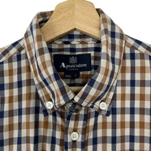 Load image into Gallery viewer, Aquascutum House Check Short Sleeved Shirt - Large (L) PTP 20.5"