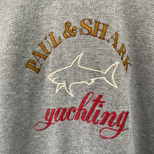 Load image into Gallery viewer, Paul and Shark Grey Embroidered Logo Hoody - Large (L) PTP 20.5"