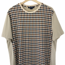 Load image into Gallery viewer, Aquascutum Beige / Check Short Sleeved T-Shirt - Extra Large (XL) PTP 22"