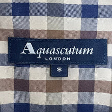 Load image into Gallery viewer, Aquascutum House Check Short Sleeved Shirt - Small (S) PTP 20.5"