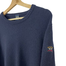 Load image into Gallery viewer, Paul and Shark Navy Crew Neck Wool Sweater - Large (L) PTP 22.5"