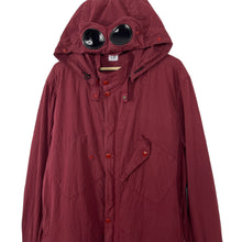 Load image into Gallery viewer, C.P Company Burgundy Goggle Hooded Overshirt - Triple Extra Large (XXXL) PTP 24"