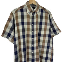 Load image into Gallery viewer, Aquascutum Block Check Short Sleeved Shirt - Medium (M) PTP 23"
