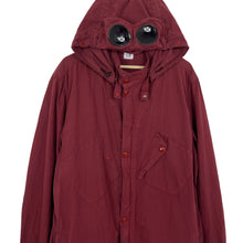 Load image into Gallery viewer, C.P Company Burgundy Goggle Hooded Overshirt - Triple Extra Large (XXXL) PTP 24"