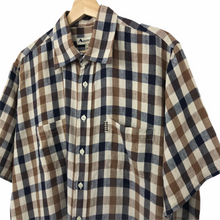 Load image into Gallery viewer, Aquascutum Block Check Short Sleeved Shirt - Extra Large (XL) PTP 27"
