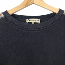Load image into Gallery viewer, Aquascutum Navy / Check Crew Neck Sweater - Double Extra Large (XXL) PTP 25.75"