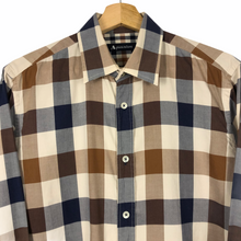 Load image into Gallery viewer, Aquascutum Block Check Long Sleeved Shirt - Medium (M) PTP 20.75"