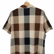 Load image into Gallery viewer, Aquascutum Block Check Short Sleeved Polo - Large (L) PTP 20.75"