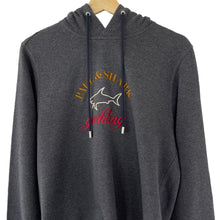 Load image into Gallery viewer, Paul and Shark Grey Embroidered Logo Hoody - Medium (M) PTP 20.75"