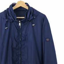Load image into Gallery viewer, Paul and Shark Blue Nylon Hooded Jacket - Triple Extra Large (XXXL) PTP 26"