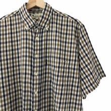 Load image into Gallery viewer, Aquascutum House Check Short Sleeved Shirt - Large (L) PTP 25.25"