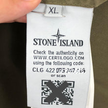 Load image into Gallery viewer, Stone Island Khaki Zip Up Hooded Overshirt - Extra Large (XL) PTP 23.75"