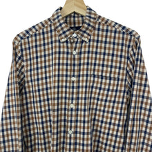 Load image into Gallery viewer, Aquascutum House Check Long Sleeved Shirt - Small (S) PTP 19"