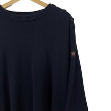 Load image into Gallery viewer, Paul and Shark Navy Crew Neck Wool Sweater - Double Extra Large (XXL) PTP 25"