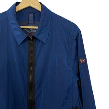 Load image into Gallery viewer, Paul and Shark Blue Nylon Shimmer Overshirt - Large (L) PTP 21"
