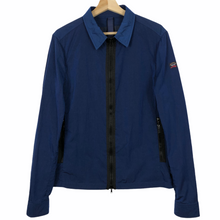 Load image into Gallery viewer, Paul and Shark Blue Nylon Shimmer Overshirt - Medium (M) PTP 21.25"