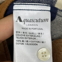 Load image into Gallery viewer, Aquascutum Block Check Flannel Long Sleeved Shirt - Large (L) PTP 21.75"