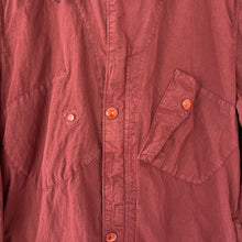 Load image into Gallery viewer, C.P Company Burgundy Goggle Hooded Overshirt - Large (L) PTP 22.75"