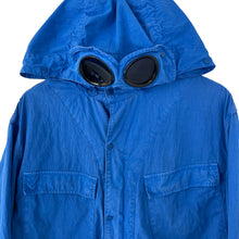 Load image into Gallery viewer, C.P Company Blue Goggle Hooded Overshirt - Triple Extra Large (XXXL) PTP 26"
