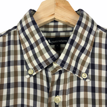 Load image into Gallery viewer, Aquascutum House Check Short Sleeved Shirt - Large (L) PTP 24"